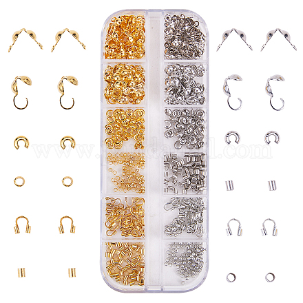 SUNNYCLUE Brass Crimp Beads Covers KK-SC0001-09-1