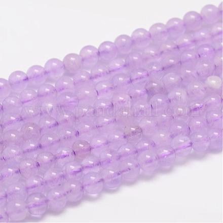 Natürlichen Amethyst Perlen Stränge G-F306-11-5mm-1