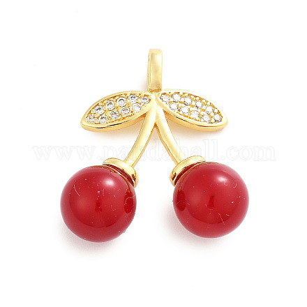 Латунные микро проложить кубического циркония подвески KK-H073-03G-1