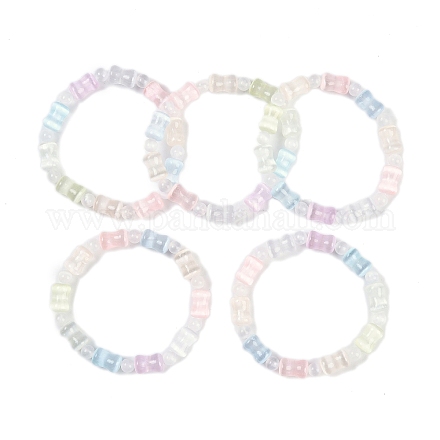 Браслеты из натурального селенита с бусинами для женщин BJEW-F481-02-1