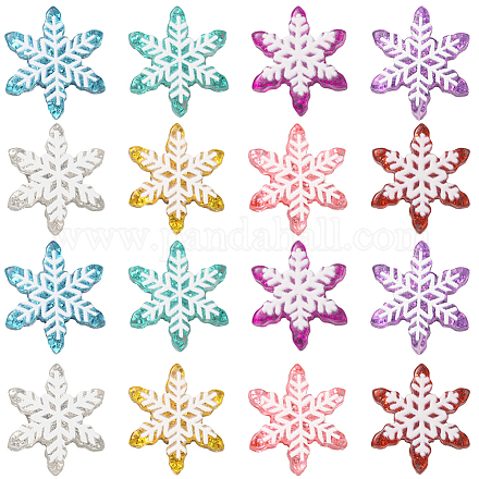 48шт 8 цвета прозрачные кабошоны из смолы FIND-SC0011-37-1