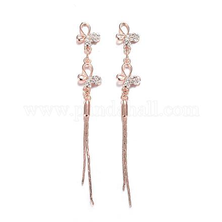 Brass Dangle Earrings EJEW-G187-08RG-1