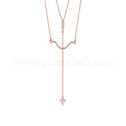 Shegrace 925 collane con pendente in argento sterling placcato oro rosa JN750B-1