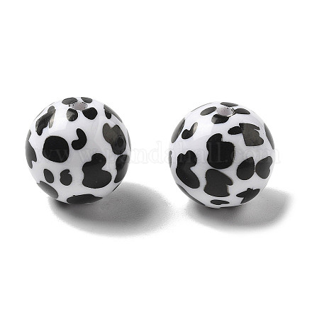 Печать непрозрачных акриловых бусин OACR-H049-01D-1