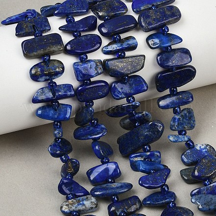 Natürlicher Lapislazuli Perlenstränge&nbsp;G-L657-E01-01-1