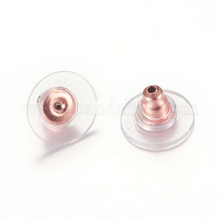 Fermoirs de boucles d'oreilles bullet embrayage en 304 acier inoxydable STAS-T004-10RG-1