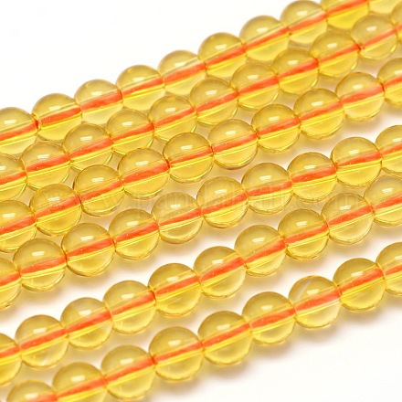 Chapelets de perles en cristal de quartz naturel G-H1648-6mm-03S-AA2-1