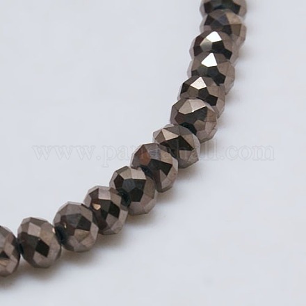 Chapelets de perles en verre électroplaqué EGLA-J047-4x3mm-F25-1