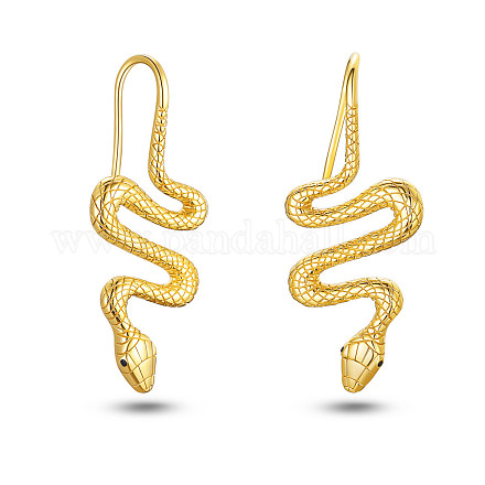 Shegrace serpent 925 boucles d'oreilles pendantes en argent sterling pour femmes JE896A-1