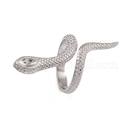 304 Stainless Steel Snake Open Cuff Ring Findings RJEW-G285-25P-1
