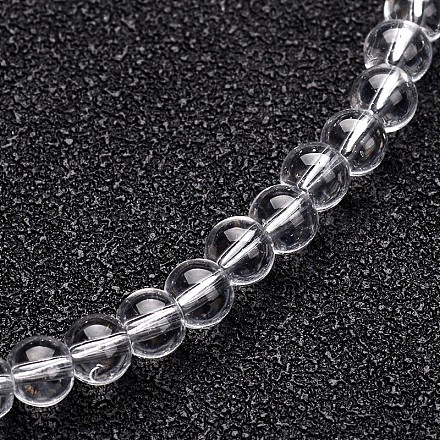 Chapelets de perles rondes en verre GLAA-I028-4mm-01-1