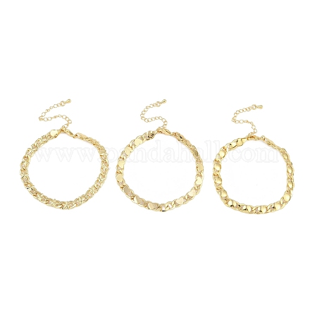 Латунные браслеты с покрытием для женщин BJEW-K244-06G-1