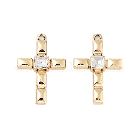 Подвески со стразами из сплава с ультрафиолетовым покрытием ALRI-N058-09KCG-1