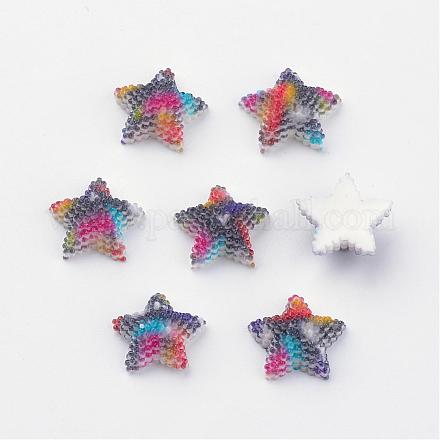 Spray Painted Resin Cabochons CRES-Q190-07C-1