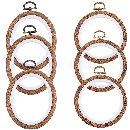 6 шт. 2 вида пластиковых пялец для вышивки крестом DIY-CP0012-39-1