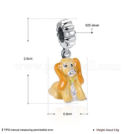 925 Thai Sterling Silver European Dangle Charms OPDL-BB23737-1
