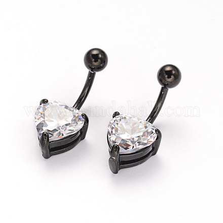 Heart 304 Stainless Steel Body Jewelries AJEW-I029-01B-1
