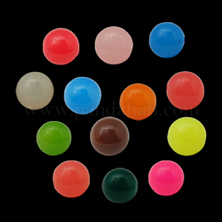 Mixed Color Round Resin Beads X-RESI-J002-30mm-M-1