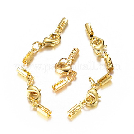Brass Lobster Claw Clasps X-KK693-G-1