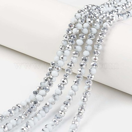 Chapelets de perles en verre opaque électrolytique EGLA-A034-P6mm-M15-1