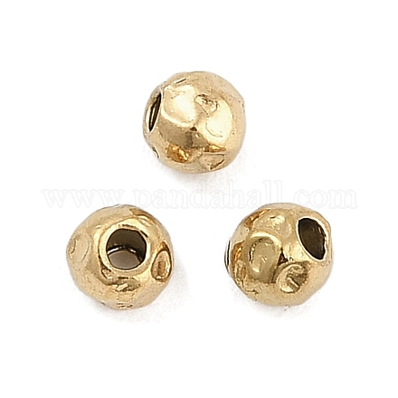 Текстурированные бусины из хирургической нержавеющей стали 316 STAS-M106-01C-G-1