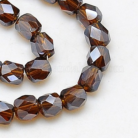 Electroplate Glass Beads Strands EGLA-F002-C03-1