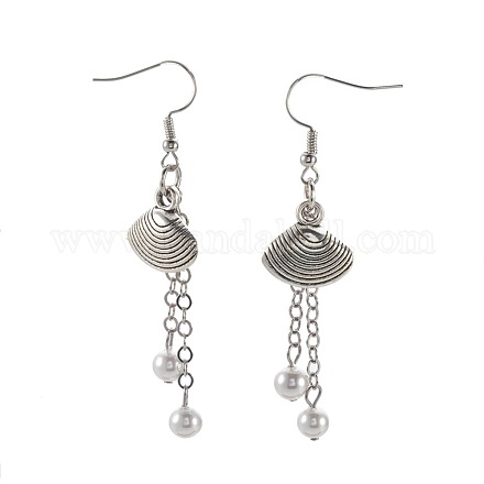 Brass Dangle Earrings EJEW-JE02844-1
