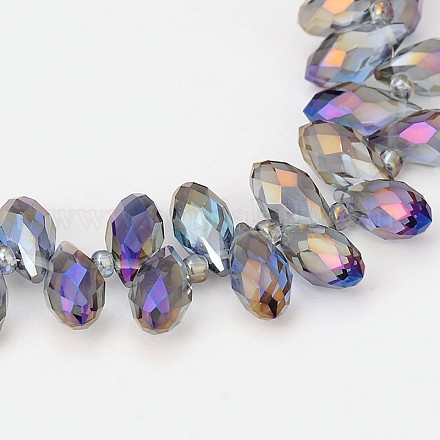 Chapelets de perles en verre électroplaqué EGLA-J068-FR03-1