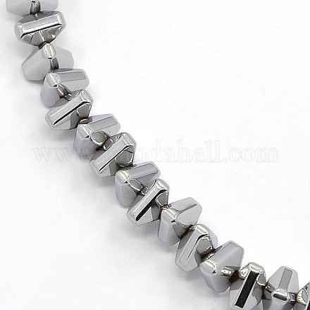 Grade A Electroplate Non-magnetic Synthetic Hematite Triangle Beads Strands G-M045-02D-1