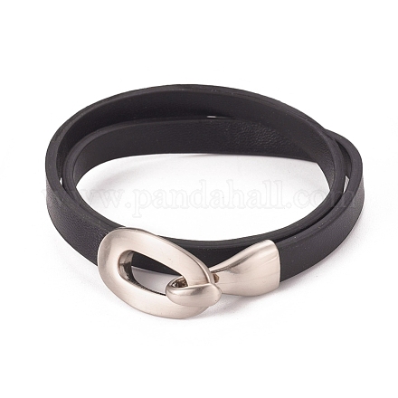 Imitation bracelets d'enveloppe de cuir BJEW-G620-F03-1