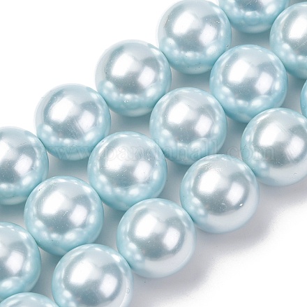 Гальванические оболочки жемчужные бусы пряди BSHE-G041-16mm-03-1