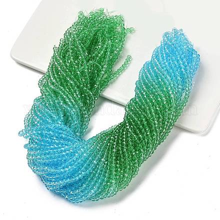 Прозрачные окрашенные стеклянные бусины DGLA-A034-T4mm-A17-1