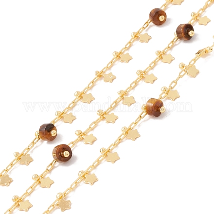 Perlenketten aus natürlichen Tigerauge-Säulen CHC-K012-02G-06-1