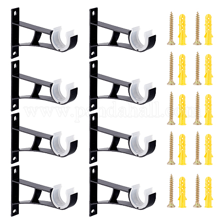 Aluminum Alloy Curtain Rod Support Sets TOOL-WH0039-41-1
