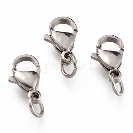 304 Stainless Steel Lobster Claw Clasps STAS-G240-01D-P-1