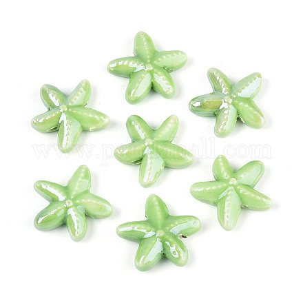 Фарфоровые бусины ручной работы PORC-Q002-02F-01-1