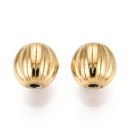 Текстурированные бусины-разделители из нержавеющей стали 304 STAS-T072-04G-1