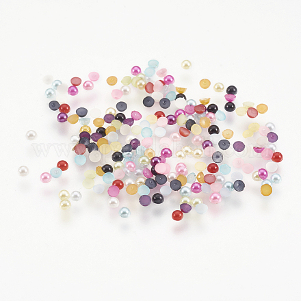Cabujones de perlas de imitación de plástico ABS X-SACR-S738-2mm-M-1