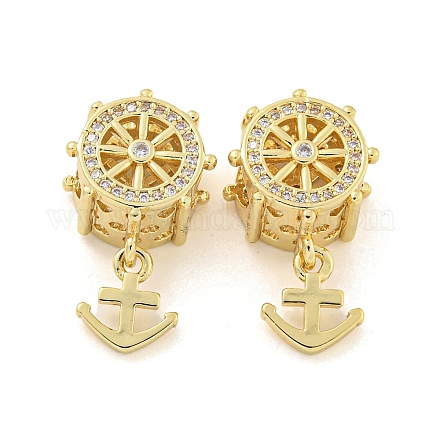 Стойка из латуни с подвеской из кубического циркония KK-P270-15G-1