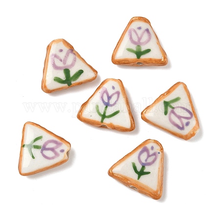 Фарфоровые бусины ручной работы PORC-C008-02B-1