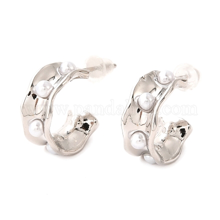 Brass Dangle Stud Earrings EJEW-F273-13P-1
