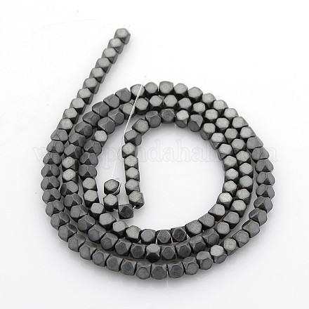 Frosted Non-magnetic Synthetic Hematite Beads Strands G-O011-A01-1