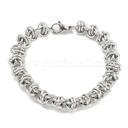 304 bracelet chaîne corde en acier inoxydable BJEW-C042-07P-1