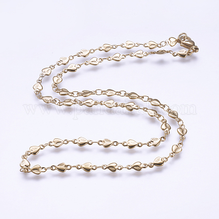 304 Stainless Steel Chain Necklaces STAS-P164-02G-1