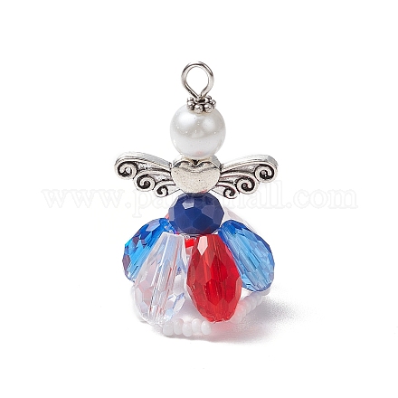 Подвески из стеклянных жемчужных бусин PALLOY-MZ00619-01-1