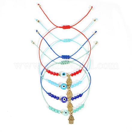 4шт 4 цвета латуни хамса браслеты с подвесками на руку LG1710-9-1