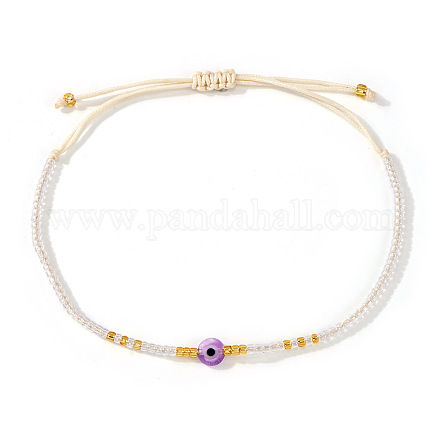 Плетеные браслеты из стеклянных бус WV7941-10-1