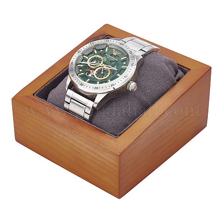 Подставки для часов с прямоугольным деревянным браслетом ODIS-WH0030-38-1
