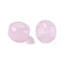 Handmade Lampwork European Beads, Large Hole Beads, Cube, Pink, 11.5x11.5x8.5mm, Hole: 5mm