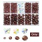 DIY Glass Beads & Charms Jewelry Making Finding Kit, Faceted Rondelle & Butterfly & Heart & Flower, Pale Violet Red, 4~14x3~7.5mm, Hole: 0.3~1.6mm
